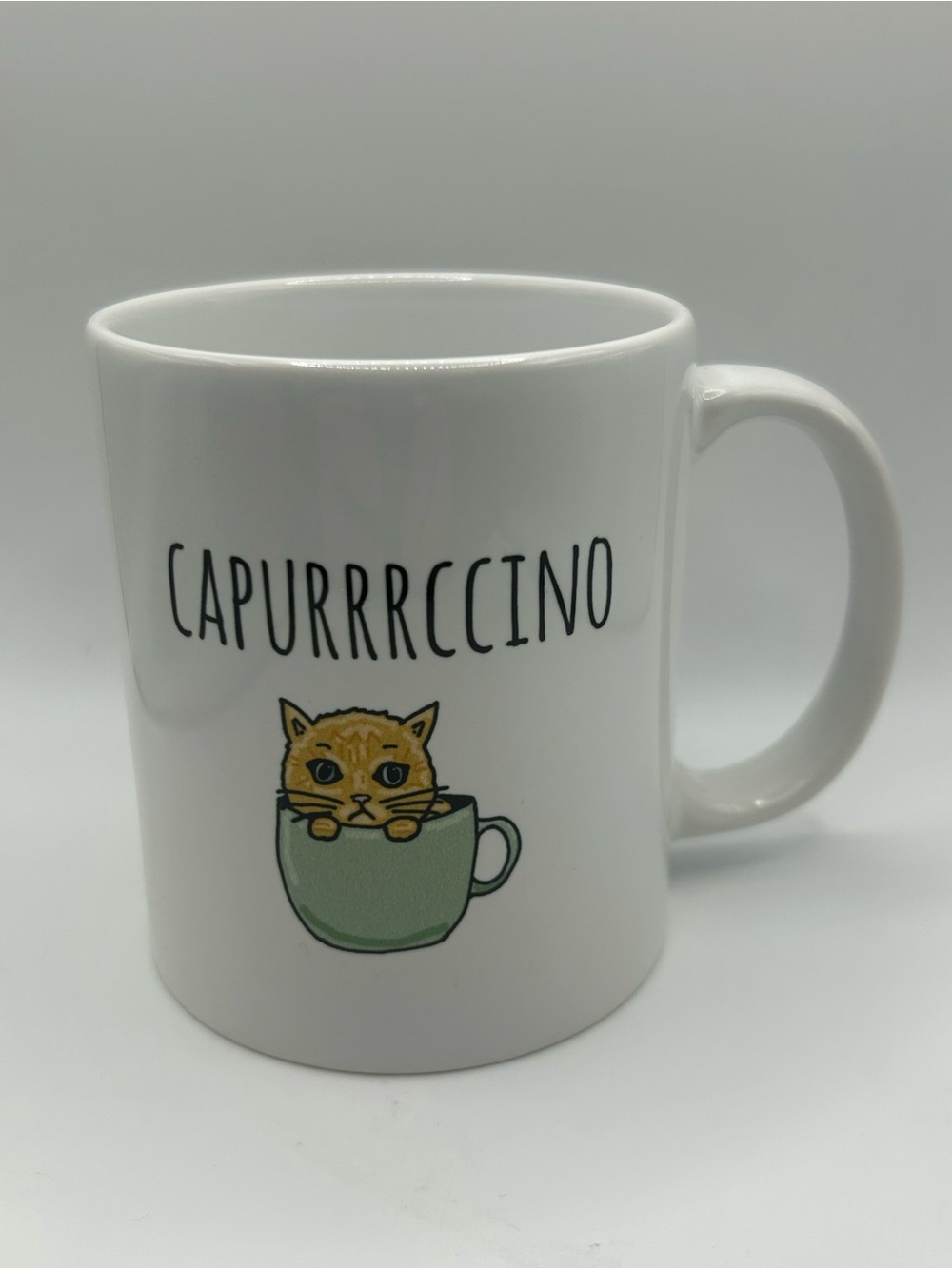 NEW “Capurrrccino” Cat Coffee Mug - Novelty Pet Lover Gift 🐈 ☕️
